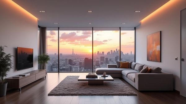 Mettez en valeur votre intérieur avec une skyline de ville