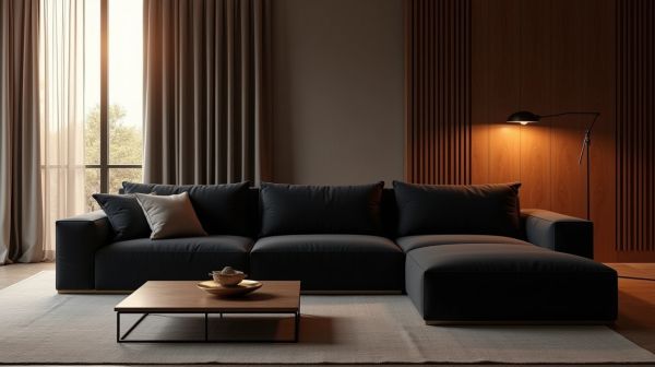 Optimiser votre décoration avec un bout de canapé noir